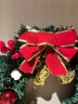 多美忆圣诞节装饰品圣诞花环圣诞树场景布置圣诞挂藤花环30CM红结花环 实拍图