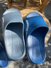 回力厚底防滑男女士凉拖室内外穿软底洗澡浴室拖鞋HL0212蓝灰44-45 实拍图