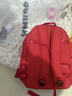 艾欣儿 潮牌初高中学生书包男女生大容量背包韩版简约高颜值百搭双肩包电脑包16英寸笔记本包 红色+扭扭结挂件 实拍图