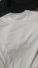 重磅纯棉短袖t恤男高档纯色印花休闲基础款内搭半袖打底衫 白色 L  125-140斤 实拍图