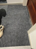 柏能条纹入户地垫门口地毯入户门脚垫进户门口地垫可裁剪160x300cm灰 实拍图
