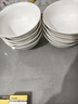 洁雅杰陶瓷面碗个人专用白瓷碗中式6英寸高脚米饭碗 4只装 新骨瓷 实拍图