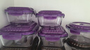 乐扣乐扣（LOCK&LOCK）耐热玻璃保鲜盒微波炉饭盒上班族学生便当盒带气孔餐盒紫色六件套 实拍图