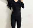 都市丽人保暖内衣女士25年新款女无痕内搭秋冬季防寒发热秋衣秋裤套装 简约黑 【椰油润肤 升温9.1℃】 M 【参考体重80-100斤】 实拍图