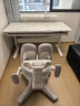 黑白调A2学习桌书桌儿童桌椅实木升降桌子写字桌电脑桌进口橡胶木1.4m 实拍图