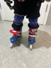 斯威（SWAY）轮滑鞋儿童溜冰鞋男女童初学套装中小学滑轮滑冰旱冰鞋成人直排轮 波蓝八轮全闪+头盔护具+一体支架 M (适合6-12岁)平时鞋码31-36 实拍图