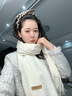 CinvaiKrose韩版围巾女2025新款秋冬保暖加厚围脖披肩百搭男生日元旦新年礼物 白色【生日礼物可代写心意贺卡】 实拍图