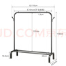 喻品衣架落地衣帽架挂衣架卧室客厅晾衣杆晒衣架可置物加粗MJ53黑100 实拍图