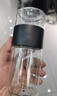 创建（Crthl）创健玻璃杯 双层创意车载便携男女士泡茶杯玻璃 茶水分离水杯子 黑色加厚底款 实拍图