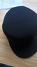 帽子男士秋冬保暖帽户外潮流帽韩版中年平顶帽鸭舌帽 黑色 可调节 实拍图