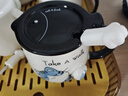 品喻（PINYU）杯子马克杯咖啡杯陶瓷杯高颜值水杯家用大容量带盖勺冲泡杯小蓝猫 实拍图