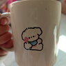 高颜值卡通陶瓷杯套装耐高温学生餐杯办公室家用情侣杯卡通水杯 郁金香翘屁股小狗【单杯无盖】 1个 350ml 实拍图