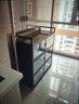 简易铝合金橱柜收纳置物柜餐边柜多层落地式多功能组装厨房储物柜 磨砂门黑三层长50*宽33*高85 实拍图