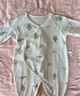 童泰婴儿连体衣新生儿衣服四季0-6月初生宝宝哈衣爬服纯棉内衣2件装 绿白小树（四季款） 59cm (建议1-3个月身高55-60cm) 实拍图