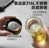 苏泊尔（SUPOR）双层玻璃杯商务办公泡茶杯男女士茶水分离杯户外车载水杯子 实拍图