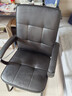 南皇弓形椅办公椅老板椅久坐家用电脑椅办公室座椅总裁椅麻将椅子靠背 黑色超纤皮-53cm加高靠背 不可调节 固定扶手 +乳胶+加粗钢脚 实拍图