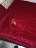 雅鹿 牛奶绒刺绣床上四件套冬季珊瑚绒法兰绒双面加绒被套床罩床单床 R轻羽-中国红【亲肤舒适/加厚保暖】 1.8m四件套 床单款 -被套200*230cm 实拍图