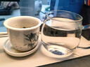 美斯尼 玻璃茶杯茶水分离水杯陶瓷过滤内胆办公室茶杯茶具高硼硅泡茶杯 竹格（380毫升） 实拍图
