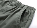 【纯棉耐磨】春秋季纯色休闲裤男士宽松大码直筒裤工装加绒工作裤 军绿色 【夏薄款】 XL 【适合140-160斤体重】 实拍图