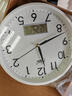 康巴丝（Compas）挂钟 创意时尚时钟 日历石英钟客厅卧室挂表c2855Y 白色 26cm 实拍图