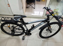 金武端自行车成人山地车公路赛车单车骑行变速超轻越野中学生初中青少年 顶配版-辐条轮-黑白色 26寸21速 实拍图