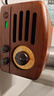 猫王收音机猫王音响小王子无线便携式蓝牙音响桌面原木质复古迷你小音箱 胡桃木 新年礼物生日礼物 实拍图