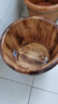 温友泡脚桶木桶泡脚木盆洗脚盆家用保温足浴盆香柏木质足浴实木泡脚盆 30cm碳化圆边+艾草 实拍图