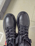 达芙妮马丁靴女新款牛皮英伦风粗高跟女靴皮靴女鞋子422104611 黑色 36 实拍图