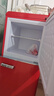 志高复古小冰箱迷你小型双门家用 冷藏冷冻两用节能轻音电冰箱 欧式现代家装网红颜值款化妆品茶叶 132升双门复古红【上冷冻下冷藏】 实拍图