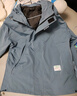 花花公子（PLAYBOY）夹克男冲锋外套男装春夏季男士休闲连帽工装潮牌上衣服 灰色SC XL 实拍图