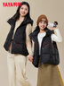 鸭鸭（YAYA）羽绒马甲女外穿2025新款亲子装时尚韩版宽松潮流休闲保暖坎肩HF 黑色 M （170） 成人装 实拍图