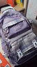 爱迪生发明家库洛小学生书包女孩米减负护脊双肩包初中生背包 2266-2 紫色大号 实拍图