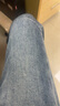 Lee【张凌赫代言】中蓝色水洗428懒懒裤高腰女显瘦宽腿牛仔裤潮流 中蓝色 24 实拍图