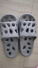 洁丽雅浴室拖鞋男夏季室内家居洗澡卫生间漏水静音防滑防臭凉拖男士家用 灰色 44-45 【标准码】 实拍图