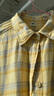 优衣库女装法兰绒衬衫/格纹格子长袖衬衣485263 41 杏黄色 XL 实拍图
