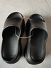 俞兆林厚底凉拖鞋女时尚外穿高跟踩屎感沙滩拖鞋 YG829 黑色  37-38  实拍图