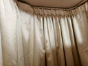 铭聚布艺（MINGJU）窗帘全遮光成品窗帘布遮阳帘 布拉格-米色挂钩式2.7宽*1.6高单片 实拍图