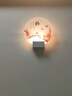 尚旗床头灯卧室壁灯现代简约客厅背景墙可选遥控调光新中式国风壁画灯 圆】梅 LED暖光-壁控 实拍图