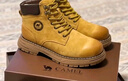 骆驼（CAMEL）王俊凯同款冬加绒户外工装马丁大黄靴男 G122W7757TR 金黄 41 实拍图