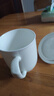 陶相惠茶杯办公杯陶瓷杯纯白骨瓷带盖会议杯子开会水杯定制公司LOGO刻字 实拍图