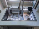 TOSO日式厨房水槽大单槽洗菜盆一体盆304升级316不锈钢台中下集渣碗池 圆形抽拉龙头-洗杯器+净水龙头 316L母婴级75*46 实拍图