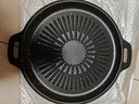 麦饭石烤肉盘家用不粘锅铁板烧韩式烤肉锅电磁炉卡式炉户外烤盘 太阳花烤盘 28cm 实拍图