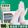 英科医疗（INTCO）一次性丁腈手套100只S码白色食品级耐用厨房清洁劳保家务洗碗手套 实拍图