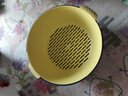 双层塑料洗菜盆沥水篮子厨房神器多功能客厅家用水果盘洗水果菜篮 青黄色 1个 实拍图