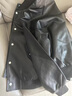 NASADKGM官方美式复古PU皮衣男连帽外套秋冬季加绒加厚宽松情侣休闲外套 黑色常规 XL （建议135-155斤） 晒单实拍图