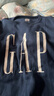 盖璞（GAP）男女装2025秋季新款印花logo抓绒圆领卫衣合身上衣美版542214 灰蓝色 542214 S 美码 M亚洲码175/92A 【偏大，建议拍小一码】 实拍图