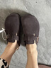 Devo软木鞋男女时尚包头鞋勃肯拖鞋新品休闲外穿拖鞋3624 深棕反绒牛皮 35 （建议拍小一码） 实拍图