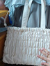 CHARLES&KEITH大容量抽绳褶皱单肩托特包生日新年礼物送女友CK2-30271558-1 Cream奶白色 L 实拍图