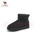 骆驼（CAMEL）雪地靴女百搭舒适暖绒平跟套筒保暖靴 L23W275157 黑色 40  实拍图