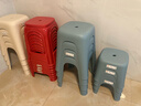 禧天龙加厚塑料凳简易高凳家用凳换鞋凳防滑凳餐凳浴室凳子踩脚凳马桶凳 高45CM 奶油白【承重240斤】 4只 装【多色可选】 实拍图